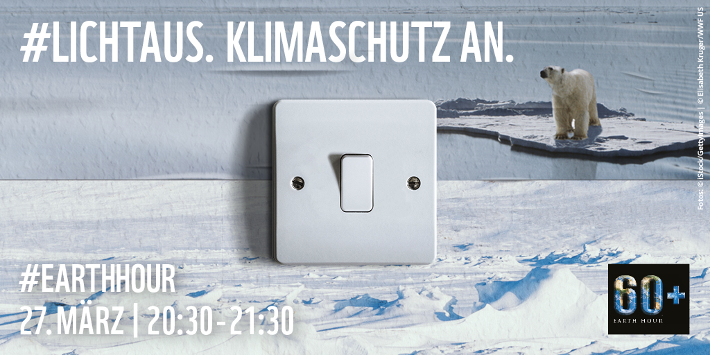 #Lichtaus. Klimaschutz an. Eis