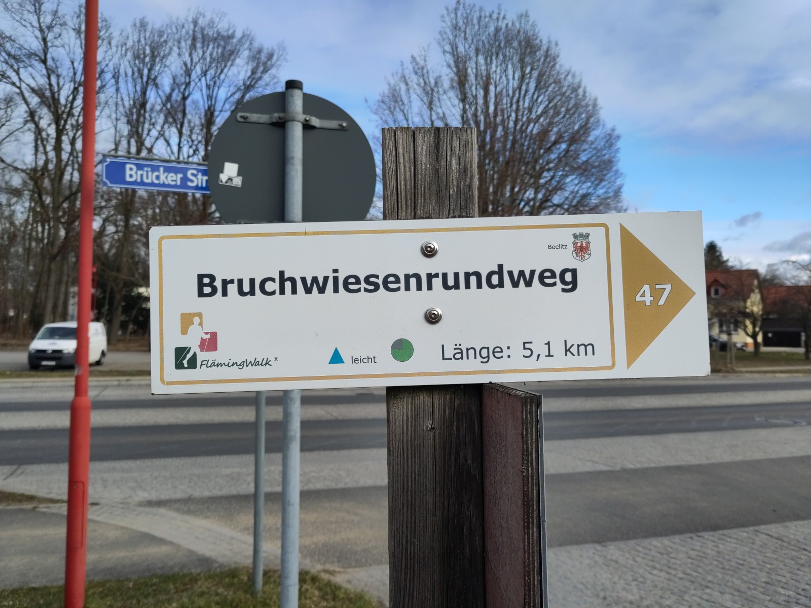 Wegweiser Bruchwiesenrundweg