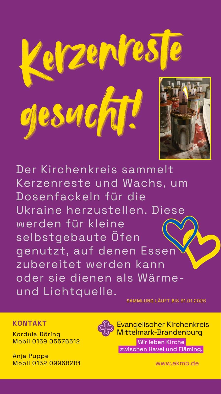 Dosenfackeln für die Ukraine